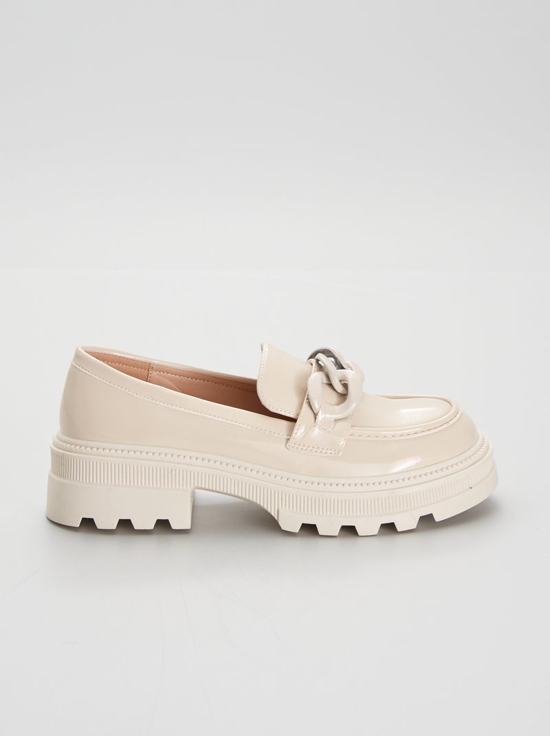 Mocasines de charol BEIGE - Kiabi
