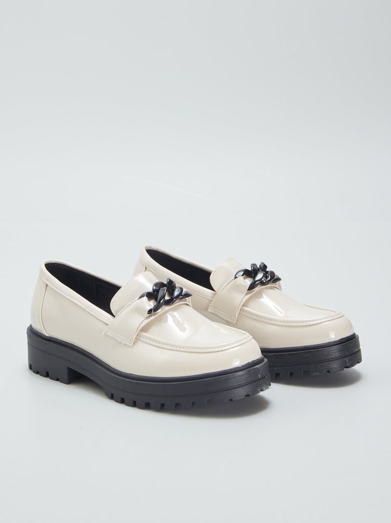 Mocasines de charol BEIGE - Kiabi