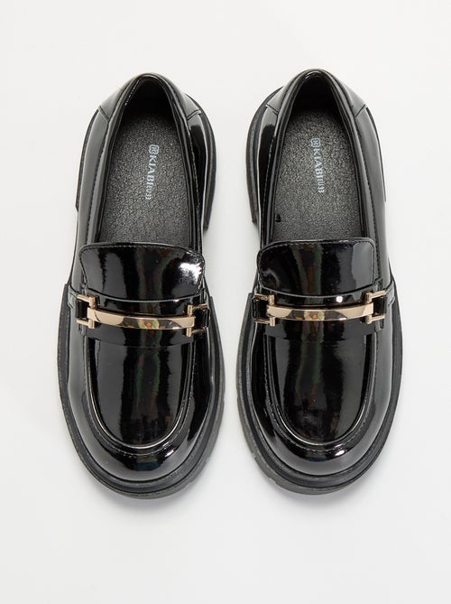 Mocasines de charol con suelas dentadas - Kiabi