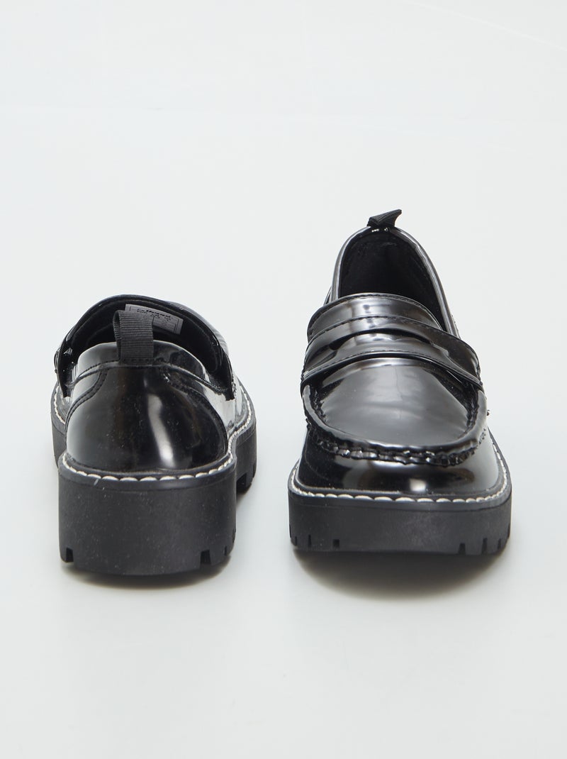Mocasines de charol sintético BEIGE - Kiabi