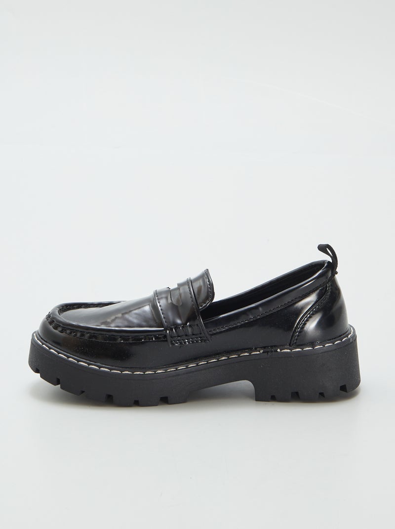 Mocasines de charol sintético BEIGE - Kiabi