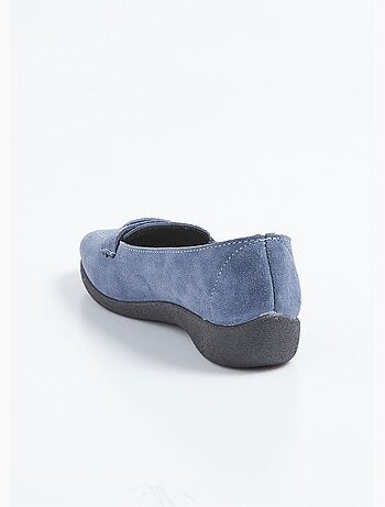 Mocasines de cuña de piel de ante suave - Afibel