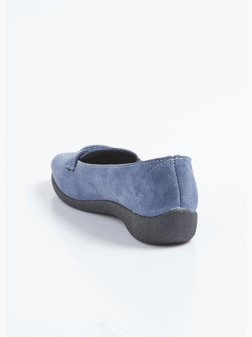 Mocasines de cuña de piel de ante suave - Afibel - Kiabi