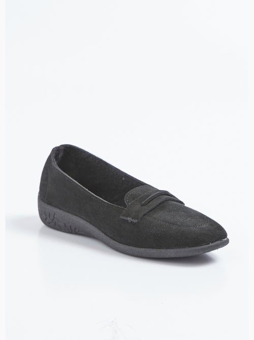 Mocasines de cuña de piel de ante suave - Afibel - Kiabi