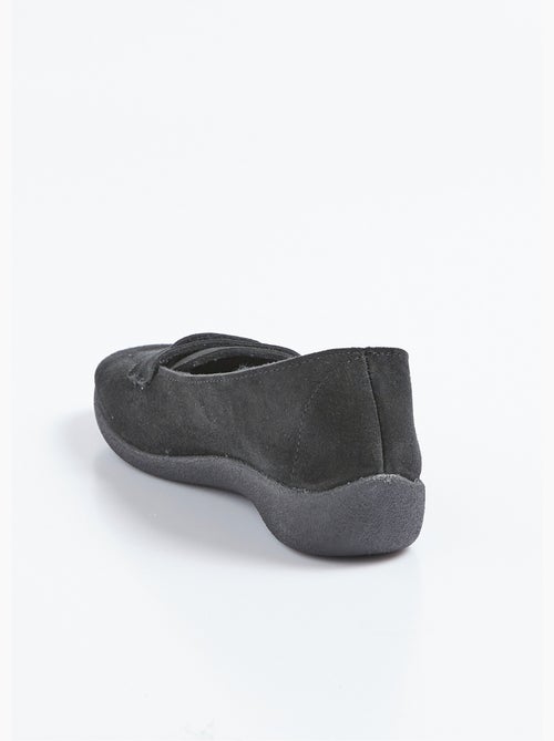 Mocasines de cuña de piel de ante suave - Afibel - Kiabi