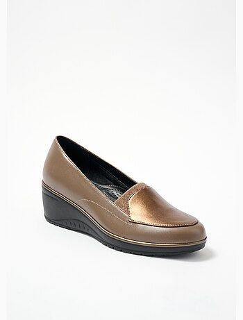 Mocasines de cuña elásticos de ancho confort - Afibel