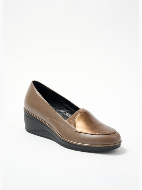 Mocasines de cuña elásticos de ancho confort - Afibel - Kiabi