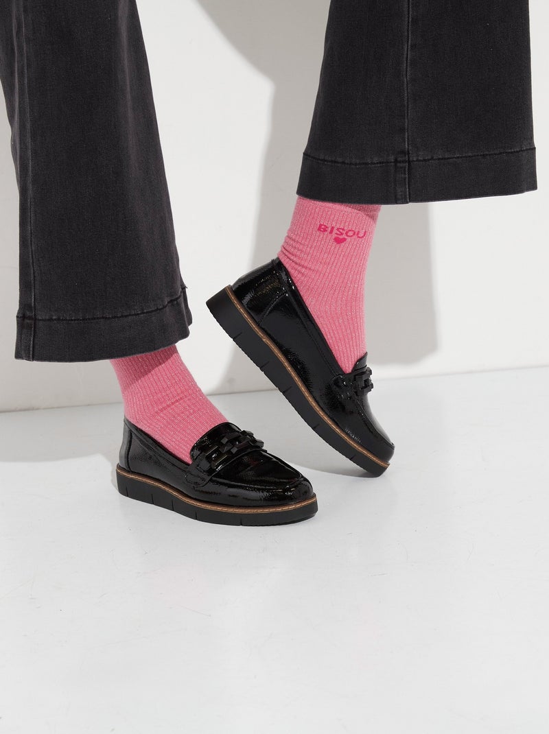 Mocasines de cuña estilo rock - AFIBEL Negro - Kiabi