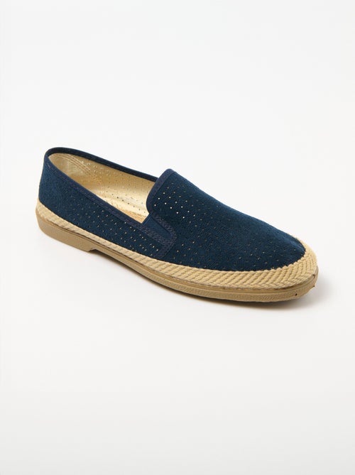 Mocasines de lona perforada elástica - Afibel - Kiabi