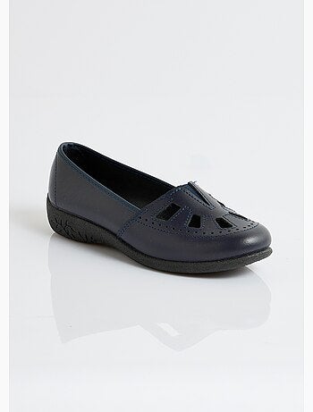 Mocasines de piel anchos confort elásticos - Afibel