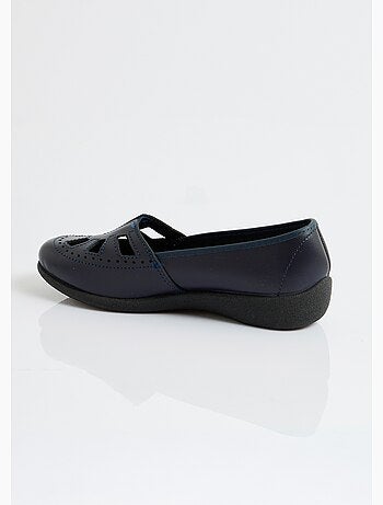 Mocasines de piel anchos confort elásticos - Afibel