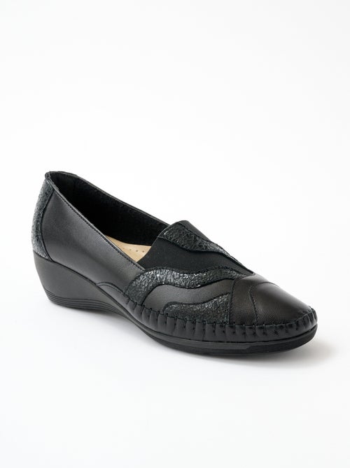 Mocasines de piel anchos y cómodos - Afibel - Kiabi