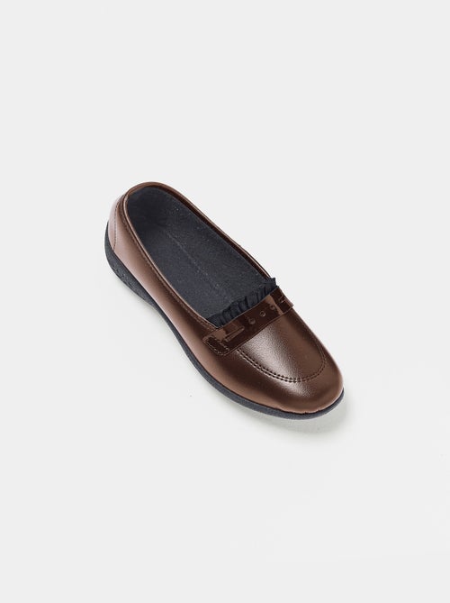 Mocasines de piel con forro polar cálido. - AFIBEL - Kiabi Mocasines de piel con forro polar cálido. - AFIBEL - Kiabi