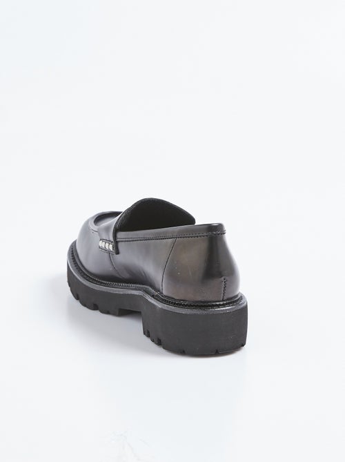 Mocasines de piel con suela gruesa y dentada - AFIBEL - Kiabi