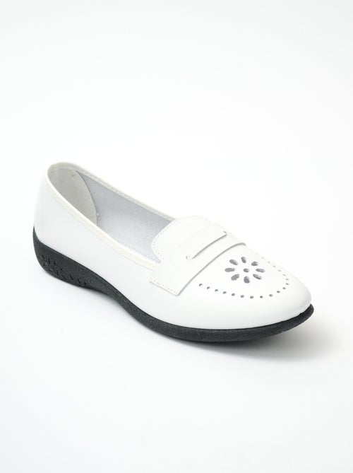 Mocasines de piel de ancho ancho - Afibel - Kiabi