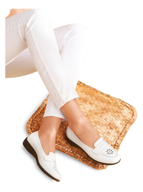 Mocasines de piel de ancho ancho - Afibel - Kiabi