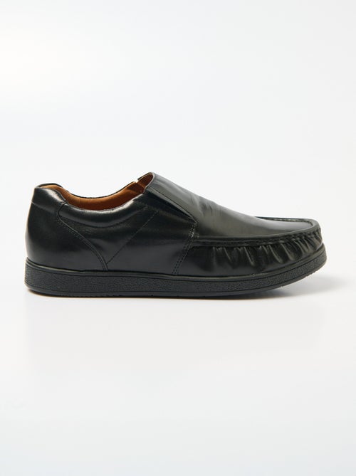 Mocasines de piel elástica con suela extraíble. - Afibel - Kiabi