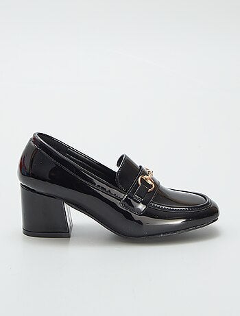 Mocasines de tacón de charol
