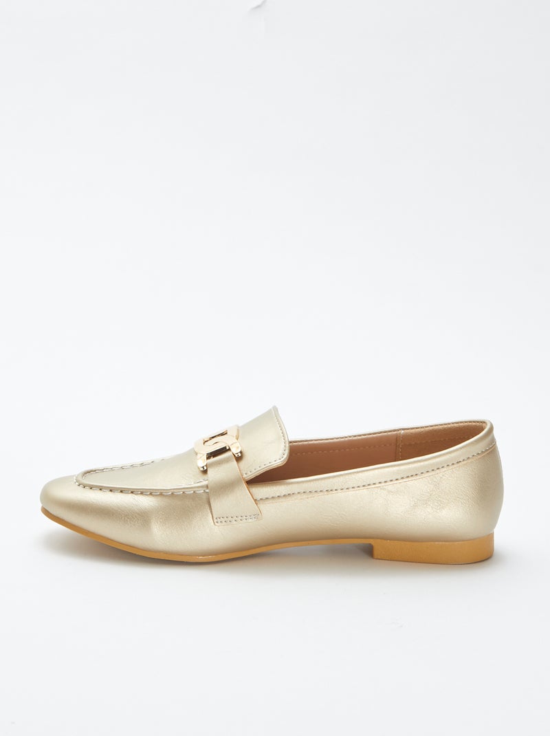 Mocasines dorados BEIGE - Kiabi