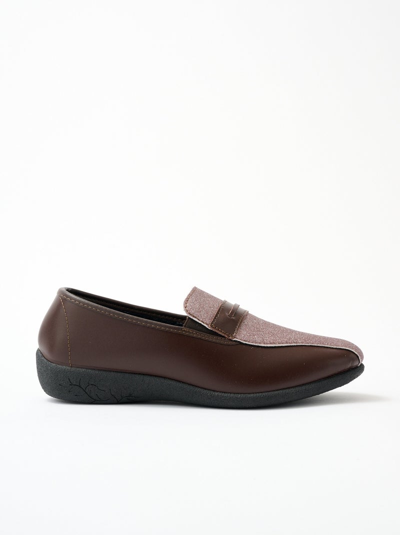 Mocasines elásticos ancho confort - Afibel Marrón - Kiabi