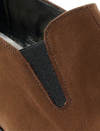 Mocasines elásticos con cuña ancha y confort. - Afibel