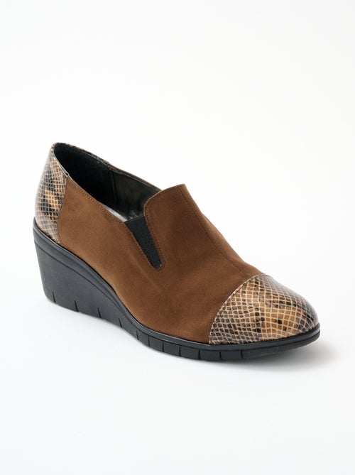 Mocasines elásticos con cuña ancha y confort. - Afibel - Kiabi