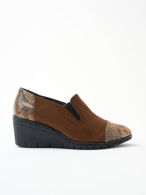 Mocasines elásticos con cuña ancha y confort. - Afibel - Kiabi