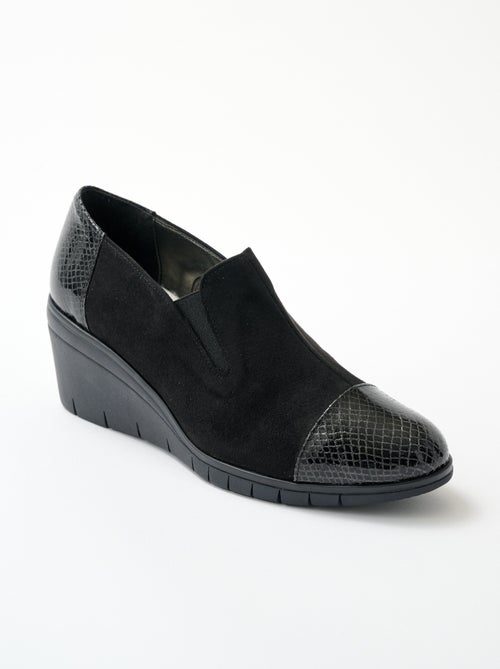 Mocasines elásticos con cuña ancha y confort. - Afibel - Kiabi