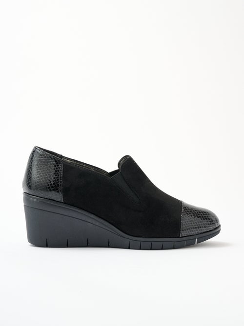 Mocasines elásticos con cuña ancha y confort. - Afibel - Kiabi