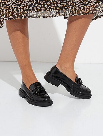 Mocasines estilo chunky con eslabones metálicos - AFIBEL