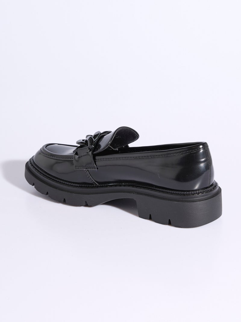 Mocasines estilo chunky con eslabones metálicos - AFIBEL Negro - Kiabi