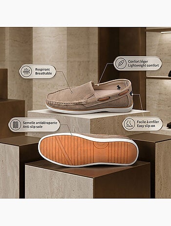 Mocasines hombre transpirables perforados confort verano OZABI
