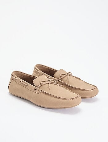 Mocasines lisos de antelina