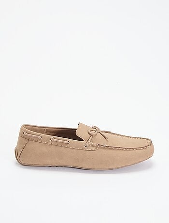 Mocasines lisos de antelina