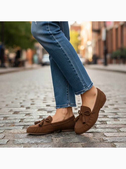 Mocasines mujer bobo chic nudo borlas ante sintético ozabi - Kiabi Mocasines mujer bobo chic nudo borlas ante sintético ozabi - Kiabi