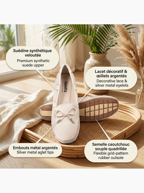 Mocasines Mujer Cordones Ante Bobo Chic 3 Colores OZABI - Kiabi Mocasines Mujer Cordones Ante Bobo Chic 3 Colores OZABI - Kiabi