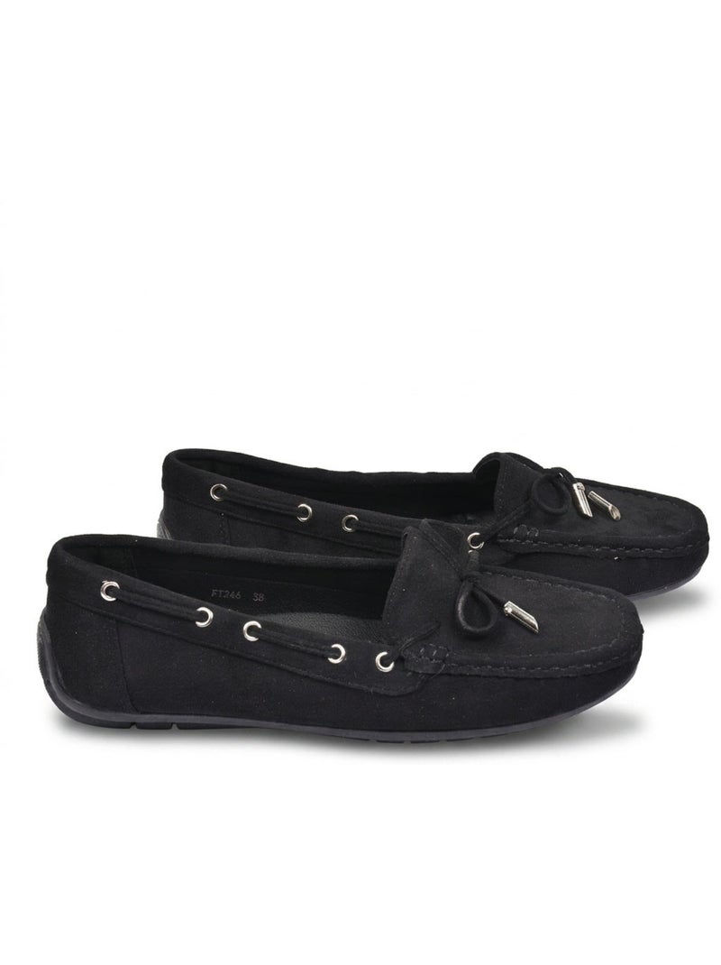 Mocasines Mujer Cordones Ante Bobo Chic 3 Colores OZABI Negro - Kiabi