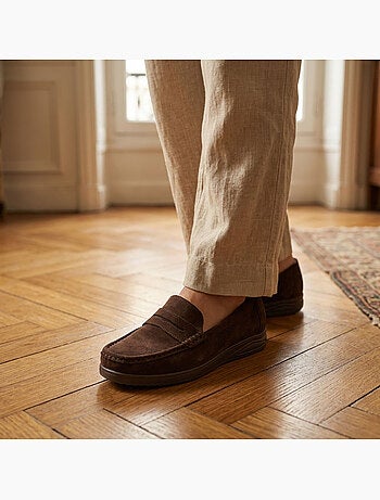 Mocasines Mujer Penny Loafer Ante Confort OZABI