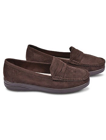 Mocasines Mujer Penny Loafer Ante Confort OZABI