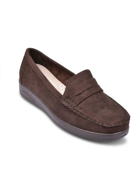 Mocasines Mujer Penny Loafer Ante Confort OZABI - Kiabi Mocasines Mujer Penny Loafer Ante Confort OZABI - Kiabi