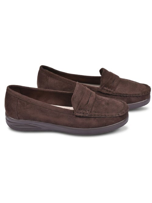 Mocasines Mujer Penny Loafer Ante Confort OZABI - Kiabi Mocasines Mujer Penny Loafer Ante Confort OZABI - Kiabi