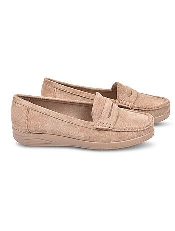 Mocasines Mujer Penny Loafer Ante Confort OZABI