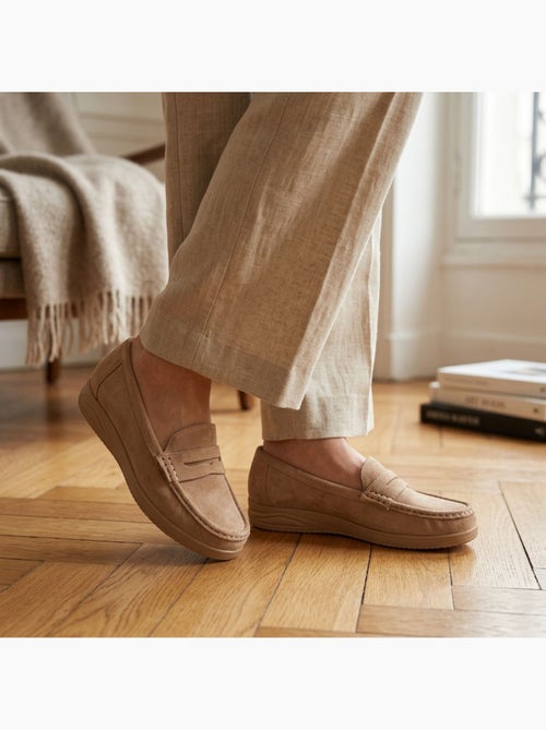 Mocasines Mujer Penny Loafer Ante Confort OZABI - Kiabi Mocasines Mujer Penny Loafer Ante Confort OZABI - Kiabi