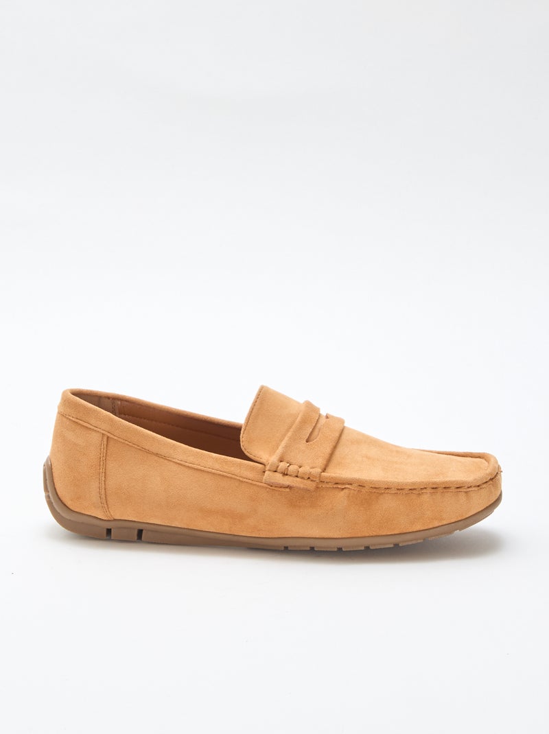 Mocasines náuticos con efecto ante Marron - Kiabi