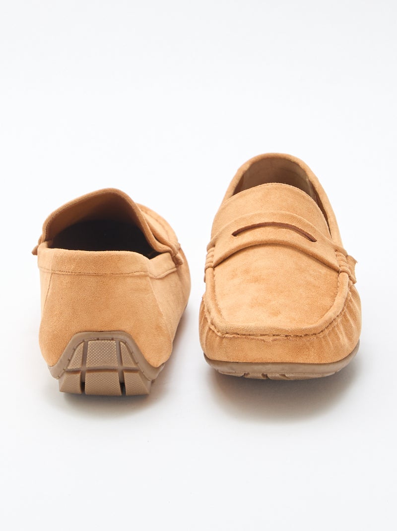 Mocasines náuticos con efecto ante Marron - Kiabi