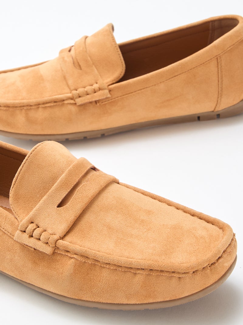 Mocasines náuticos con efecto ante Marron - Kiabi