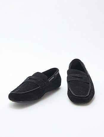 Mocasines náuticos de ante sintético liso