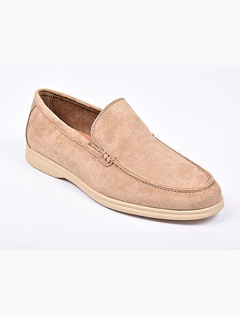 Mocasines OZABI para hombre, de ante sintético de primera calidad, cómodos y sin cordones