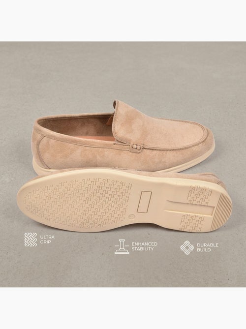 Mocasines OZABI para hombre, de ante sintético de primera calidad, cómodos y sin cordones - Kiabi