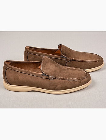 Mocasines OZABI para hombre, de ante sintético de primera calidad, cómodos y sin cordones